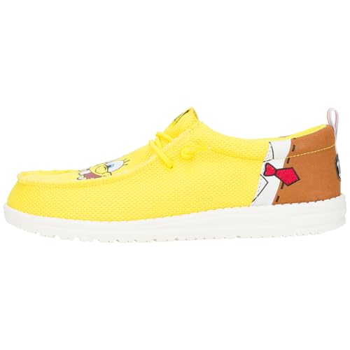 HEYDUDE X Spongebob, Men's Slip-on Loafers, Comfortable & Light-Weight