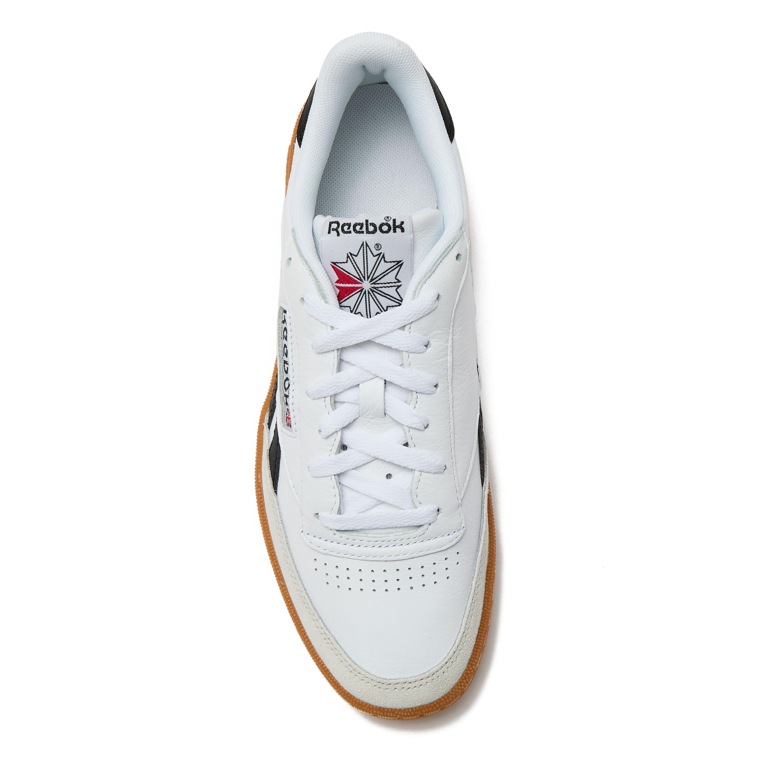 Reebok Club C Revenge Vintage Sneakers for Men - Casual Tennis Mens Shoes, White/Black/Gum, 7