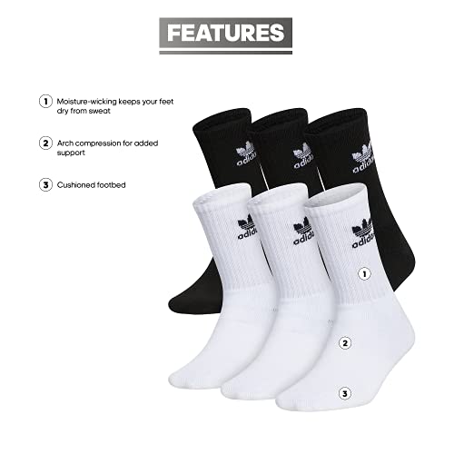 adidas Originals Unisex child Athletic Cushioned Crew Socks OG (6 pairs) durable breathable