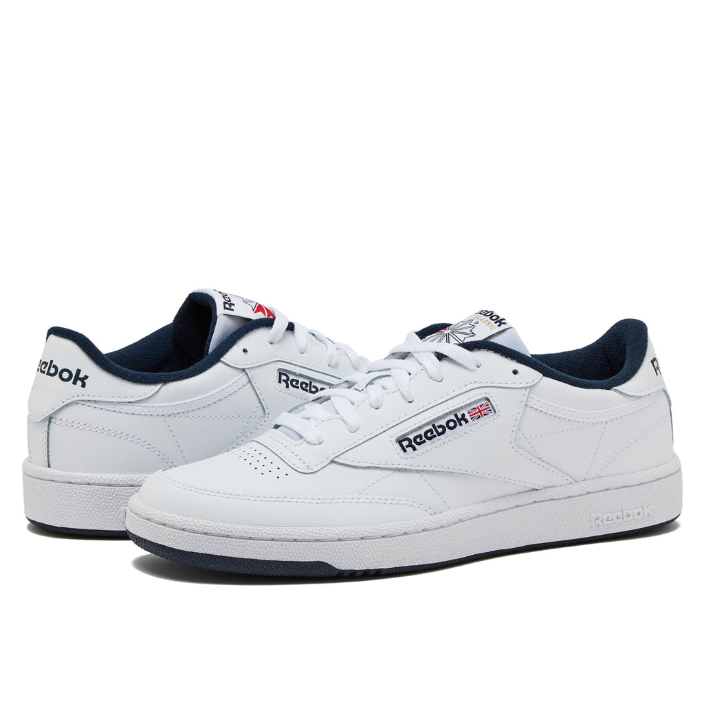 Reebok Men's Club C 85 Walking Shoe, White/Navy, 11.5 M US