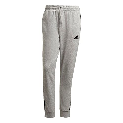 adidas Men's Essentials French Terry Tapered Cuff 3-Stripes Pants