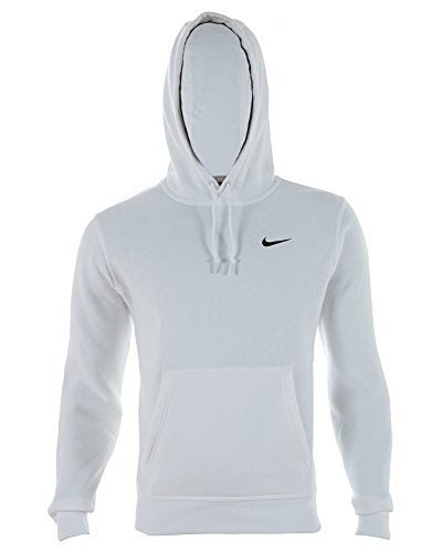 Nike Club Fleece Pullover Hoodie White,Small