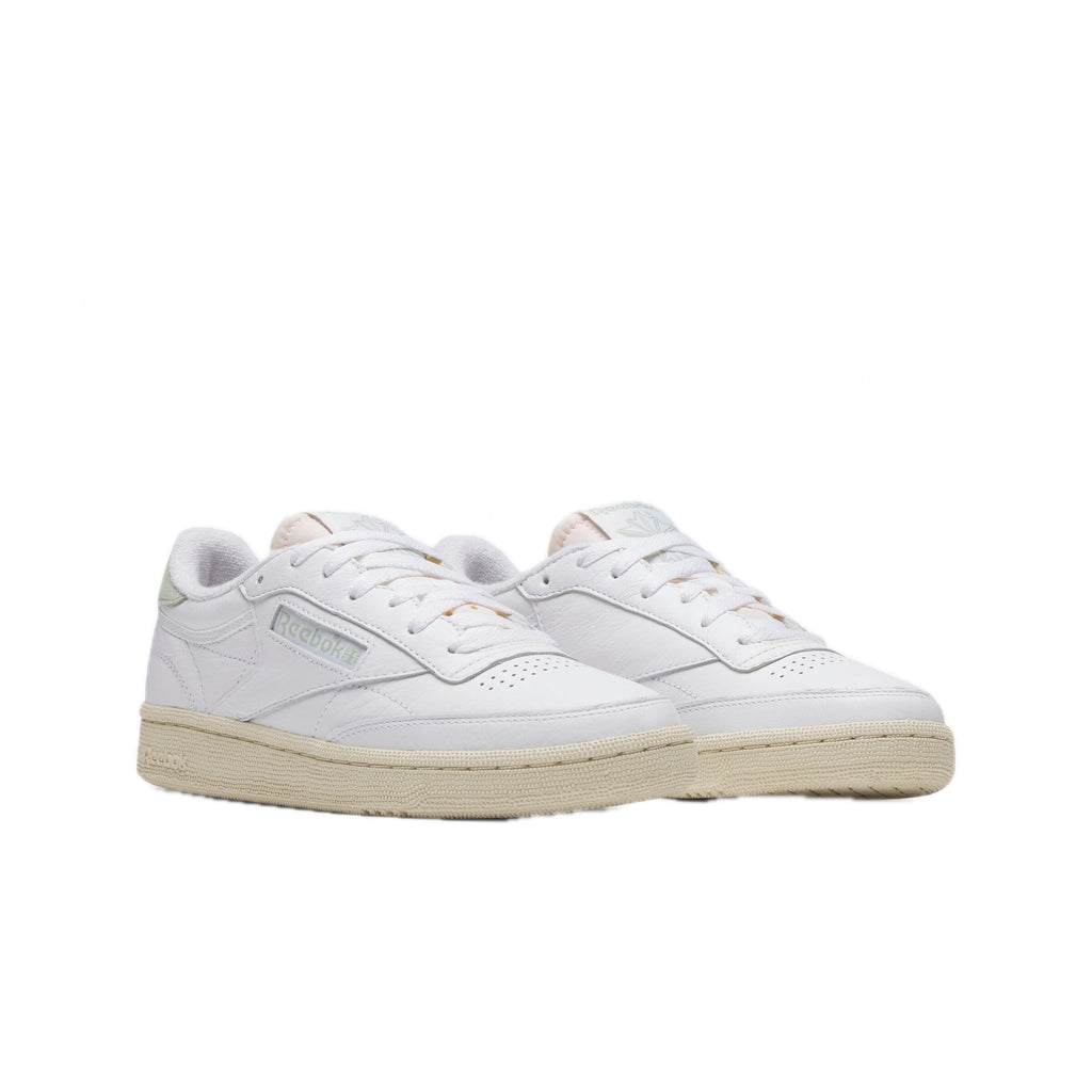 Reebok Womens Club C 85 Vintage, Footwear White/Paper White/Vintage Green,7