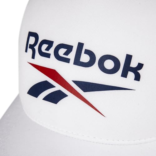 Reebok Aero Trucker Hat | Snapback | Adjustable | Mesh Back | Retro | Baseball | Streetwear | Urban | Lifestyle - White