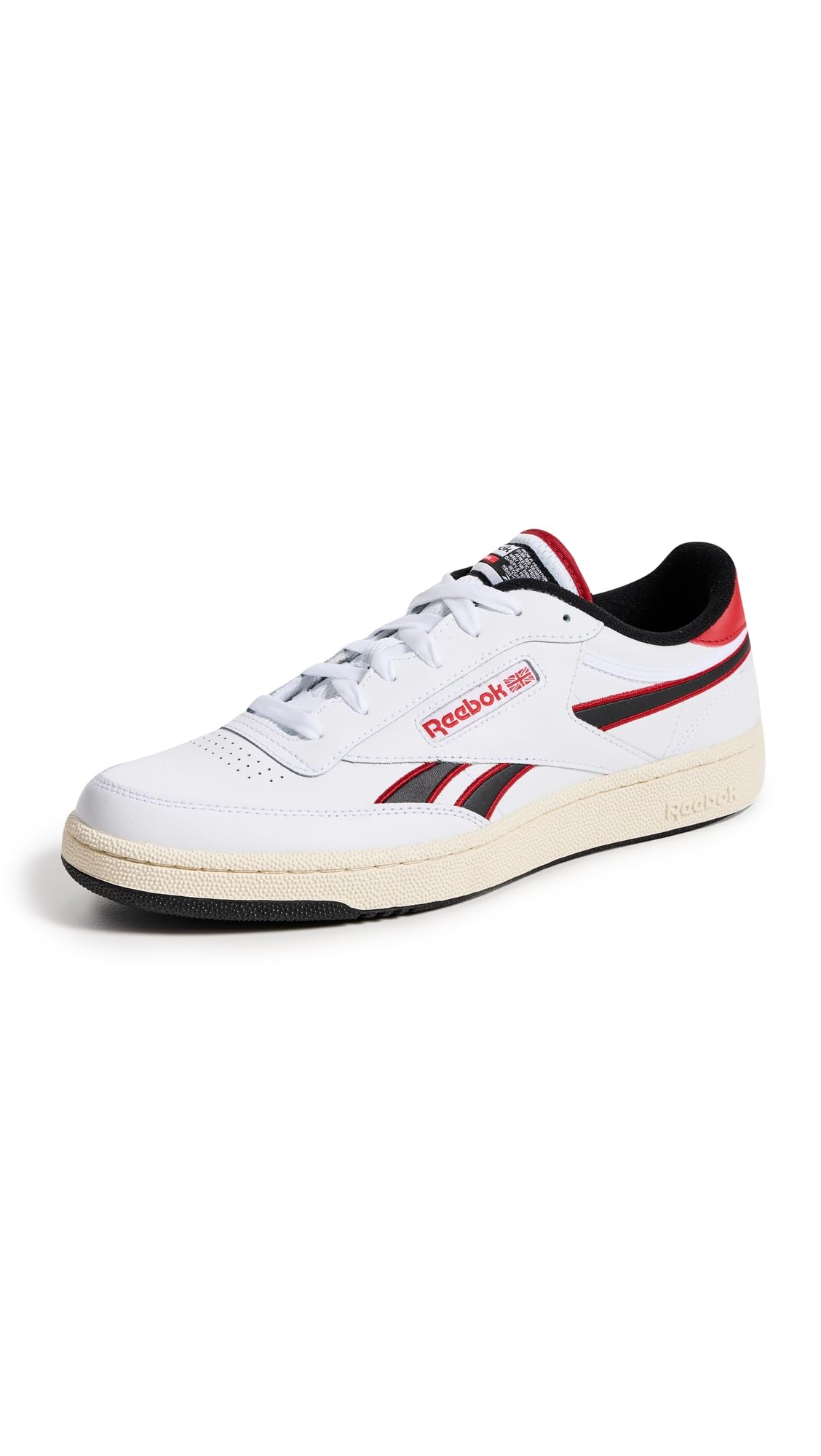 Reebok Unisex Club C Revenge Sneaker, White/Vector Red/Black, 11 Women/9.5 Men
