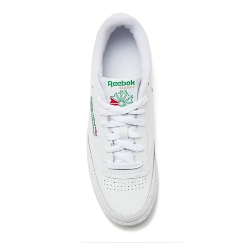 Reebok Classics Men's Club C 85 Walking Shoe, white/green, 8.5 M US