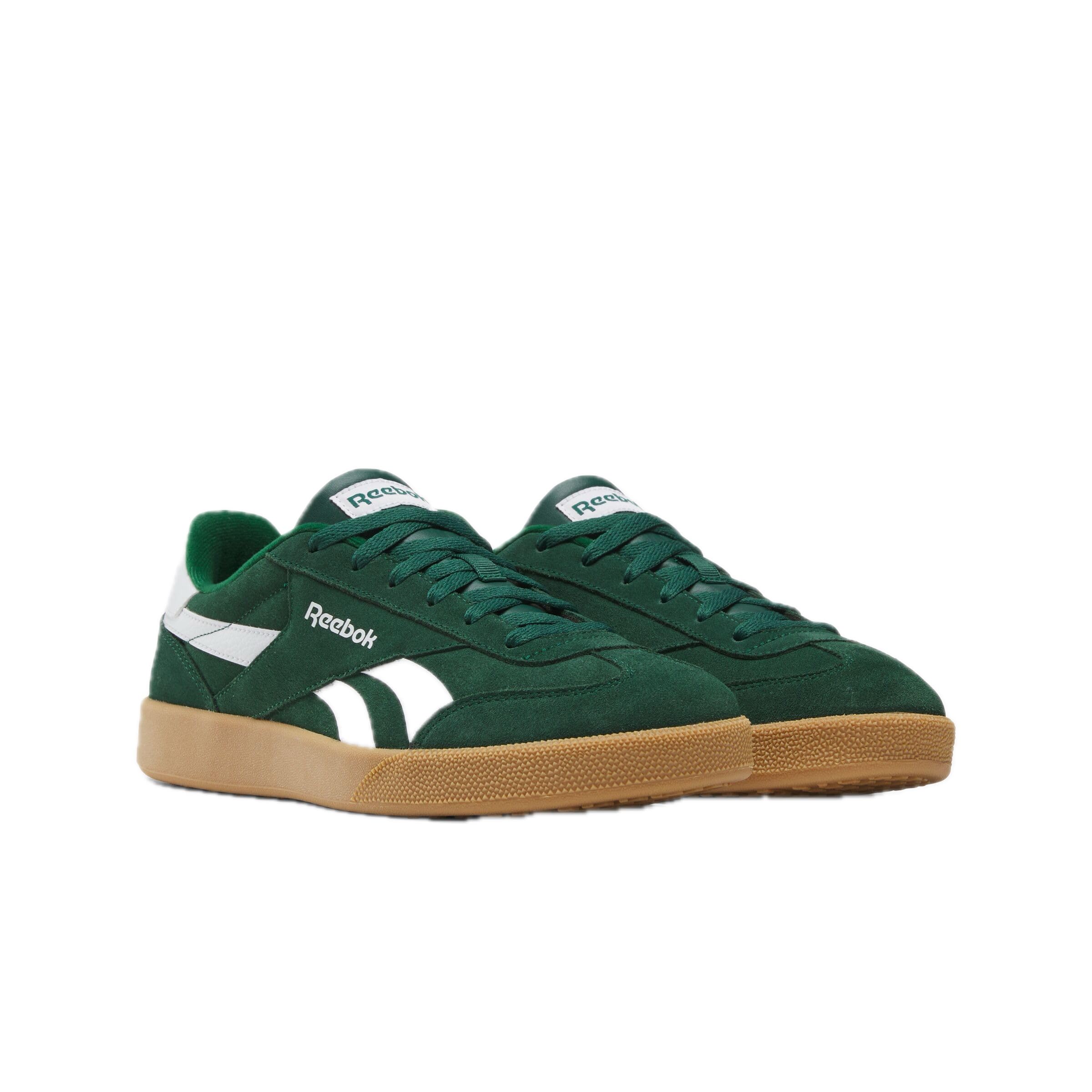 Reebok Unisex Smash Edge Sneaker, Dark Green/White/Gum, 10.5 Women/9 Men