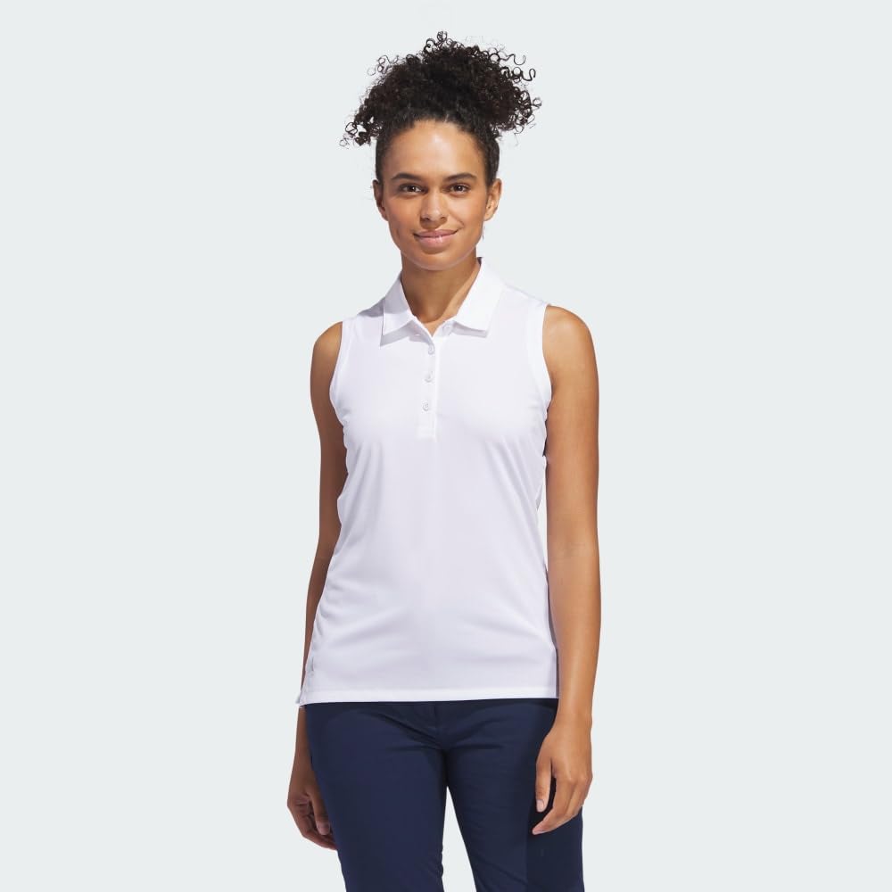 adidas Women's Ultimate365 Solid Sleeveless Polo Shirt