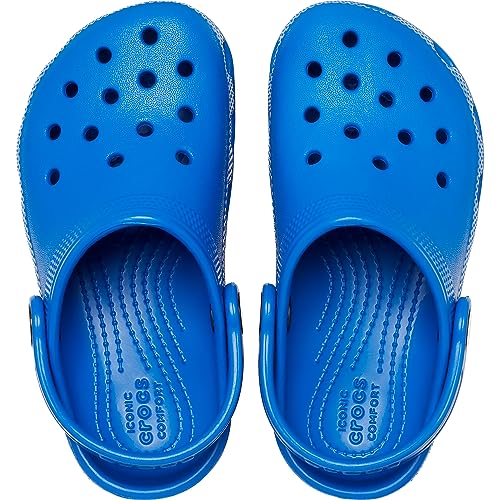 Crocs Kids Classic Clog (Toddler) - Clogs for Kids - Synthetic Upper - Ventilation Holes - Round Toe Blue Bolt 8 Toddler M