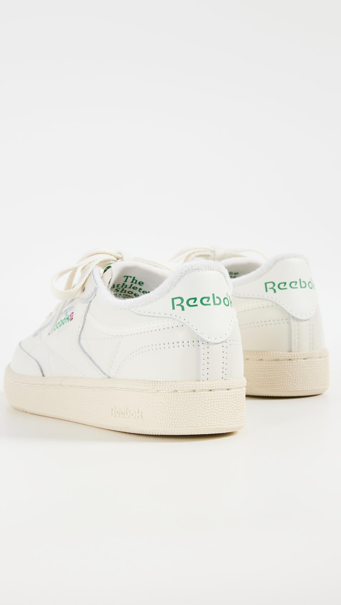 Reebok Club C Vintage Tennis Sneakers for Men, Casual White Mens Shoes, Size 7 to 15, Top-Chalk/Paperwhite/Glen Green, 4