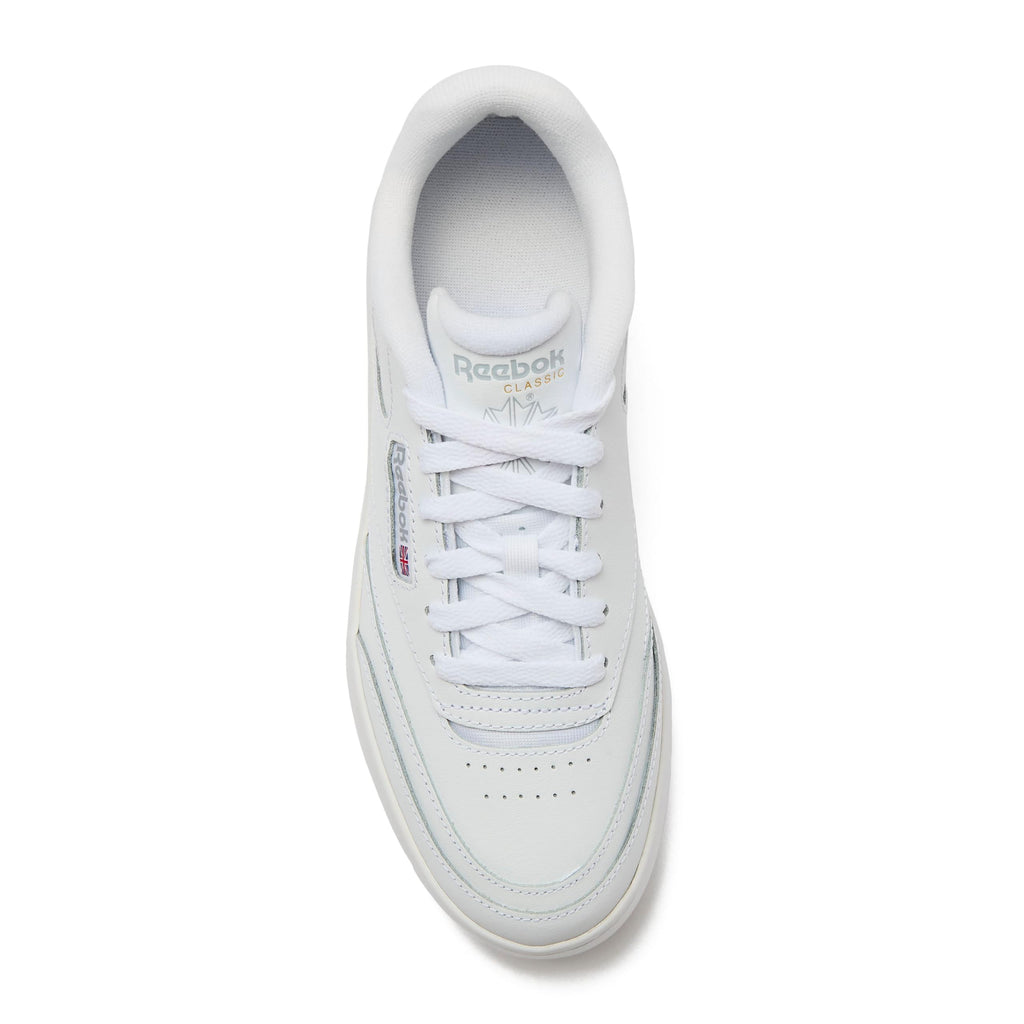 Reebok Club C Extra Platform Sneakers for Women, White Casual Tennis Women's Fashion Sneakers, Womens Shoes Size 5 to 11, Ftwwht/Ftwwht/Pugry3, 10 Medium