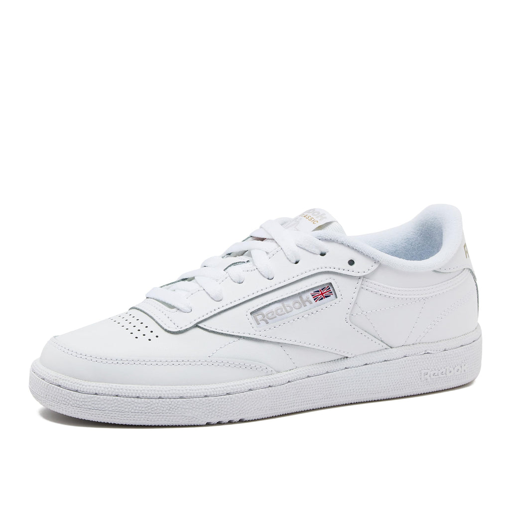 Reebok Club C 85 Tennis Shoes for Women - White Womens Sneakers, White/Light Grey, 10