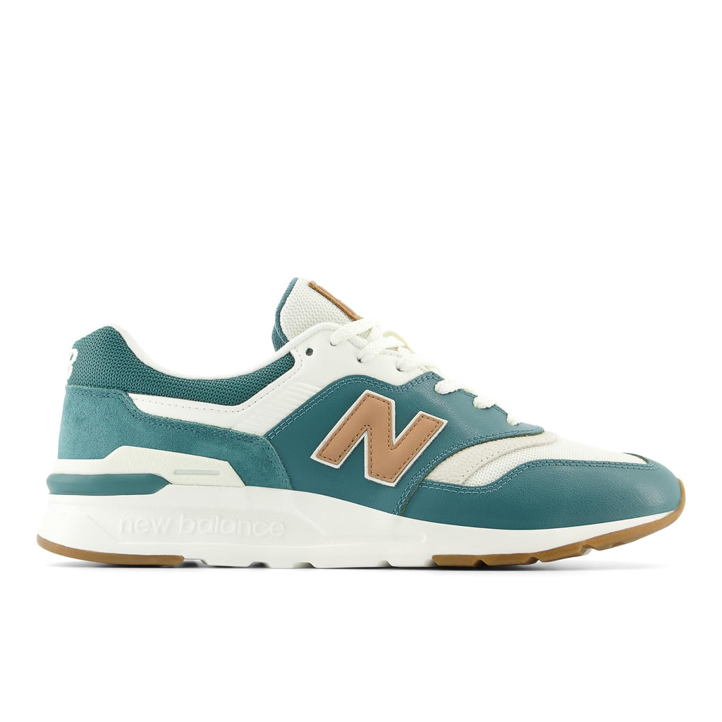 New Balance Men's 997h V1 Sneaker, Sea Salt/New Spruce/Walnut, 9.5