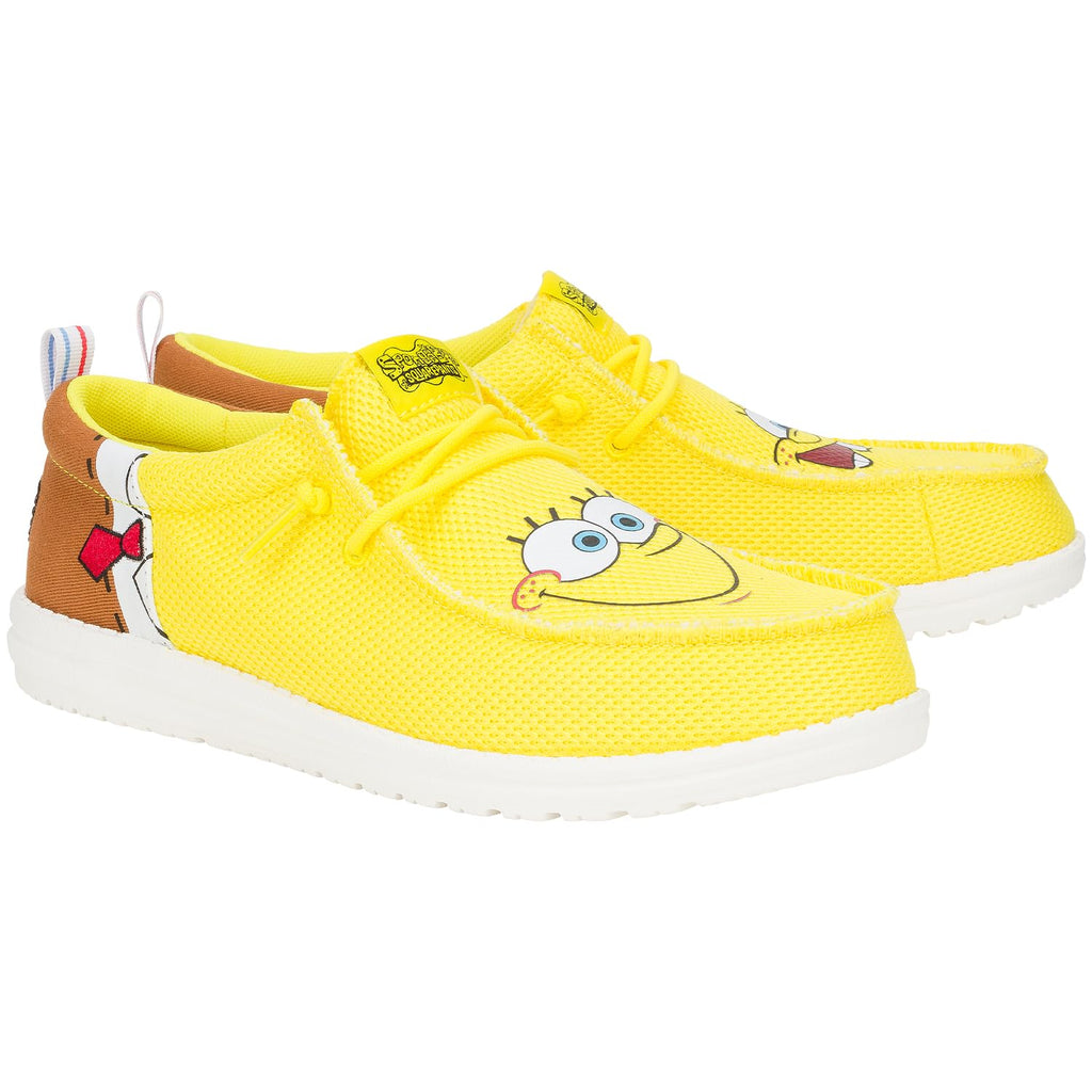 HEYDUDE X Spongebob, Men's Slip-on Loafers, Comfortable & Light-Weight