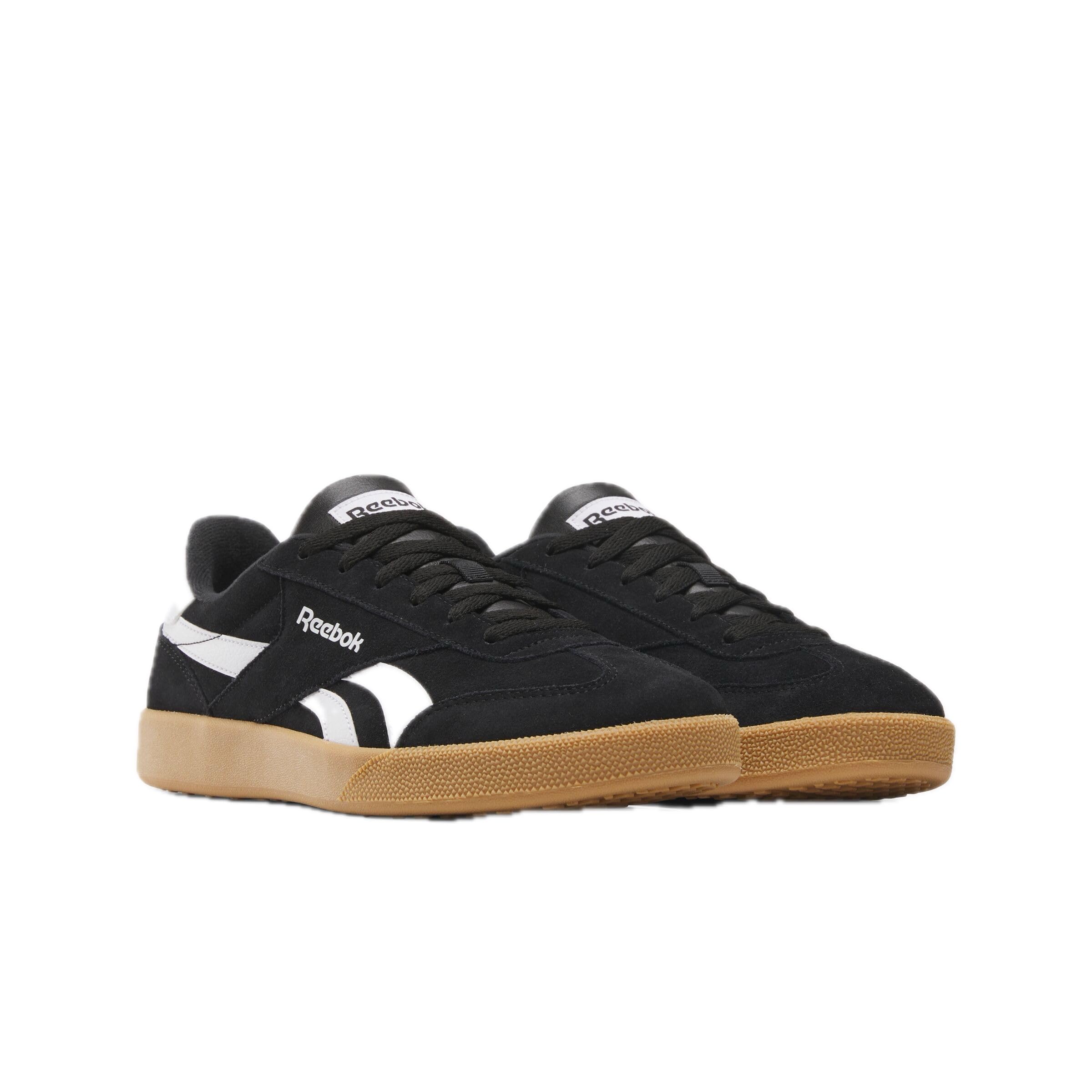 Reebok Unisex Smash Edge Sneaker, Black/White/Gum, 11.5 Women/10 Men