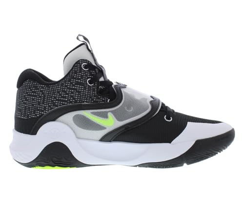 NIKE Men's Basketball Shoe, Black, White, (Black/White-Volt), 11.5, Black White Black White Volt, 13 AU
