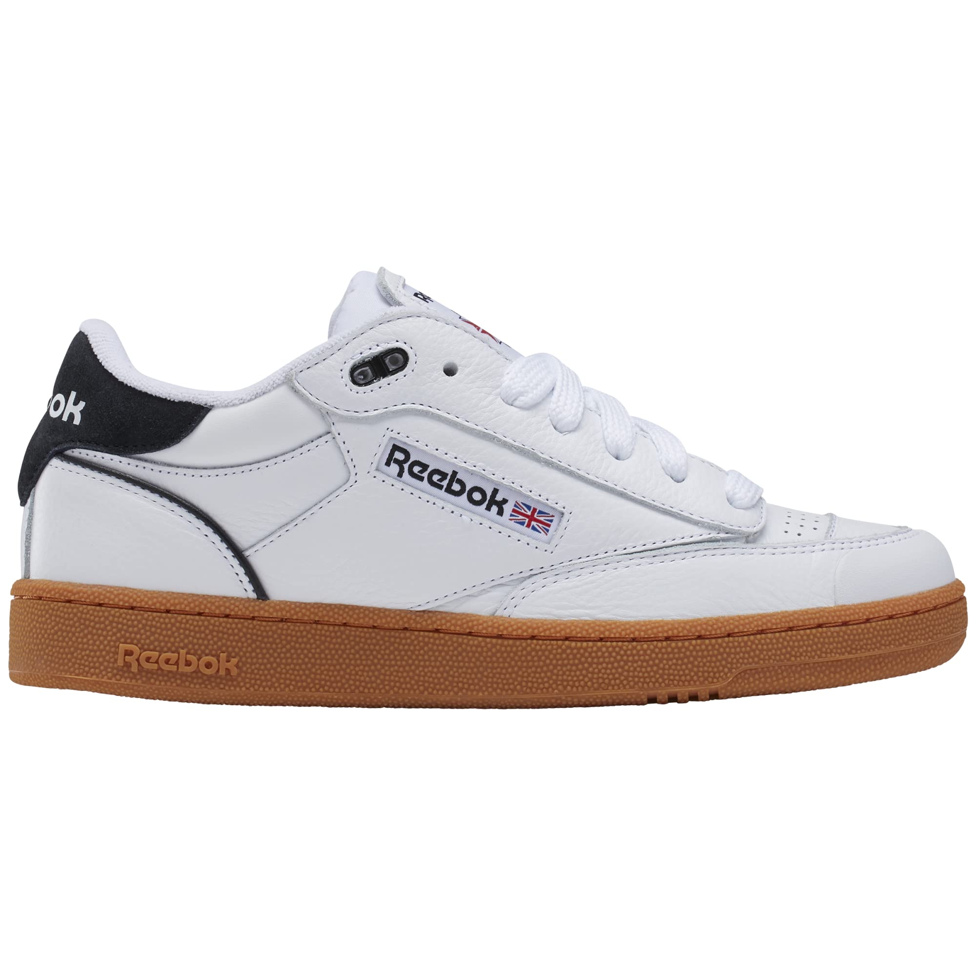 Reebok Unisex Club C Bulc Shoes, White/Black/Gum, 12