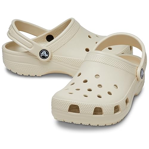 Crocs Kids Classic Clog (Toddler) - Clogs for Kids - Synthetic Upper - Ventilation Holes - Round Toe Bone 7 Toddler M