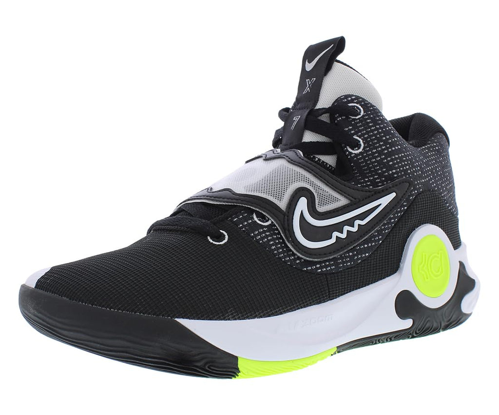 NIKE Men's Basketball Shoes, Black White Black White Volt, 11.5