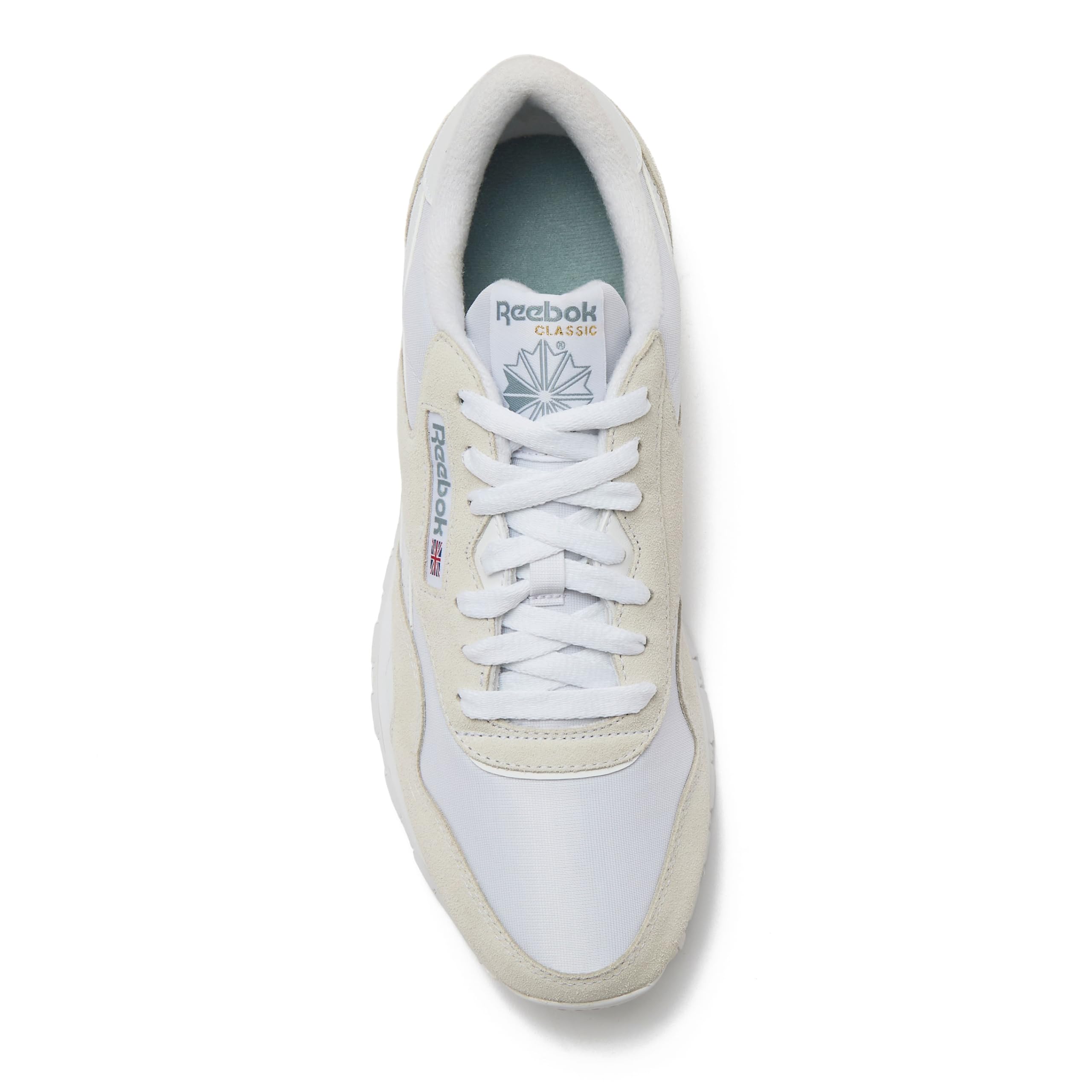 Reebok Classic Nylon Mens Sneakers Tennis Shoes, White/White/White, 11