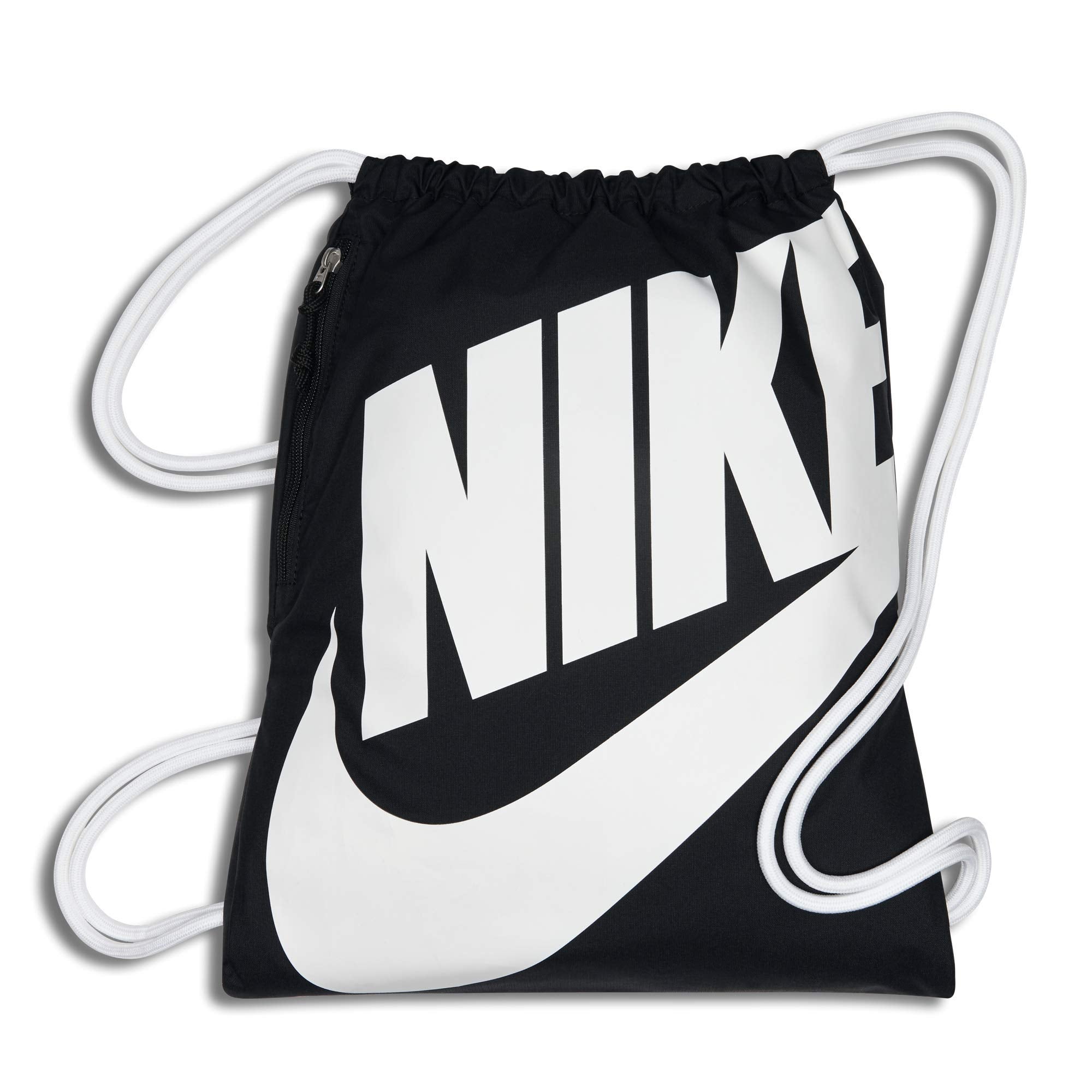 Nike Heritage Gym Sack, Black/White, One Size