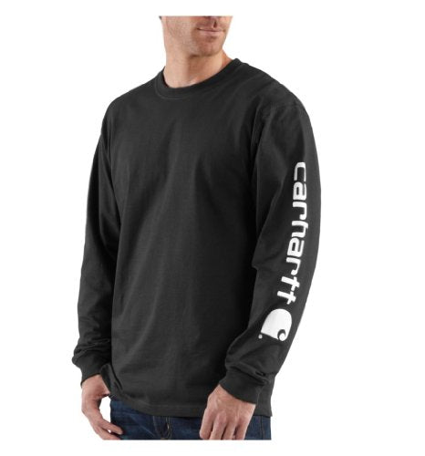 Carhartt Men's Loose Fit Heavyweight Long-Sleeve Logo Sleeve Graphic Closeout T-Shirt