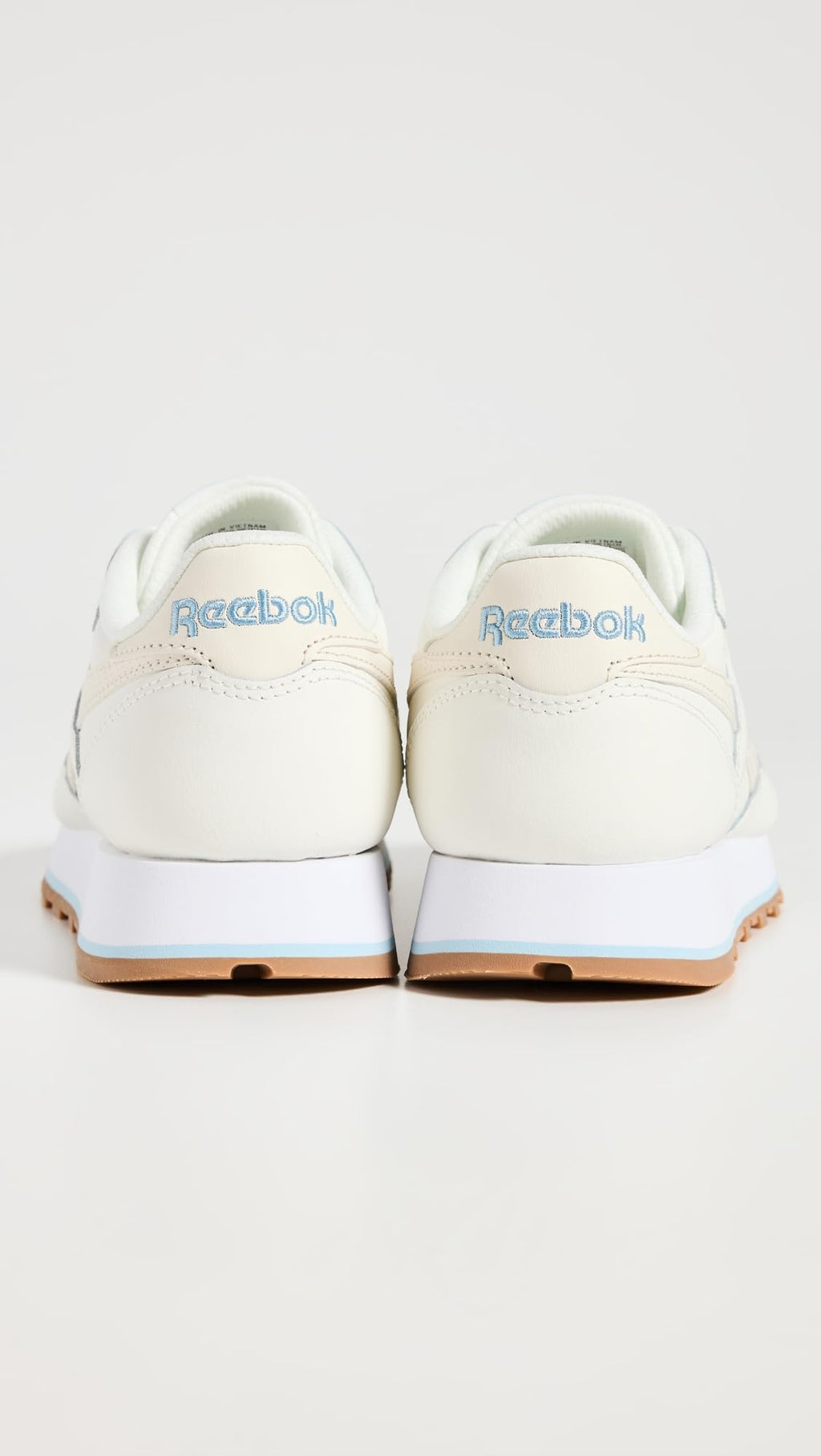 Reebok Women's Classic Leather Sneaker, Chalk/Chalk/Soft Blue, Size 11