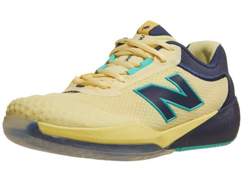 New Balance Women's FuelCell 996 V6 Tennis Shoe, Parchment/Nb Navy, 7 Wide