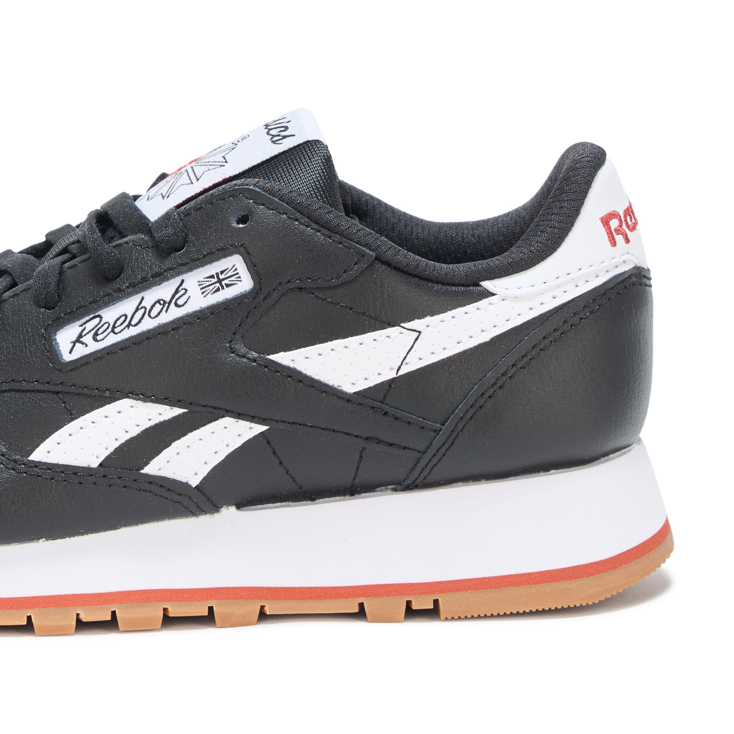 Reebok Women's Classic Leather Sneaker, Black/White/Brick, Size 9.5