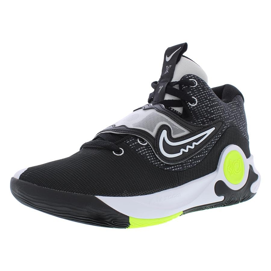 NIKE Men's Basketball Shoe, Black, White, (Black/White-Volt), 11.5, Black White Black White Volt, 13 AU
