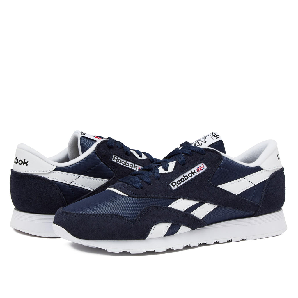 Reebok Classic Nylon Mens Sneakers Tennis Shoes, Vector Navy/Footwear White/Footwear White, 9.5
