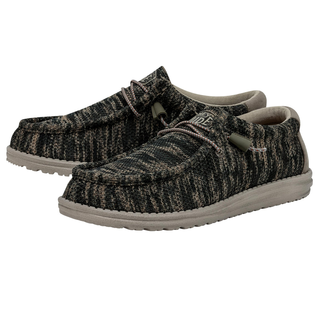 HEYDUDE Men's Wally Washed Camo | Men's Shoes | Men Slip-on Loafers | Comfortable & Light-Weight