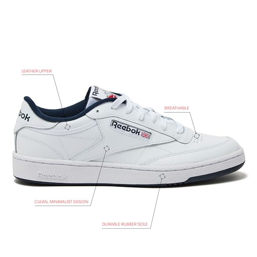 Reebok Men's Club C 85 Tennis Shoes, Casual Fashion White Sneakers