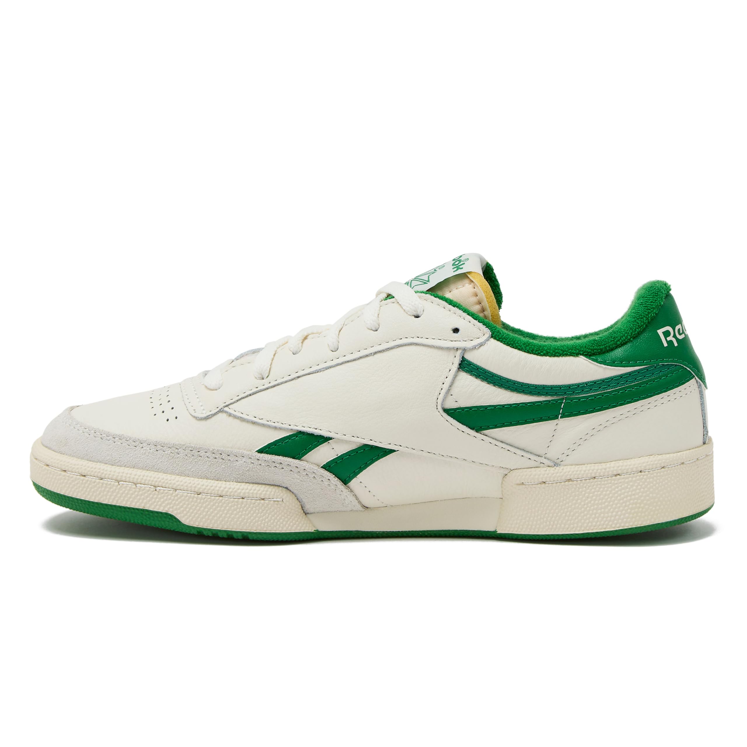 Reebok Club C Revenge Vintage Sneakers for Men - Casual Tennis Mens Shoes, Chalk/White/Glen Green, 8