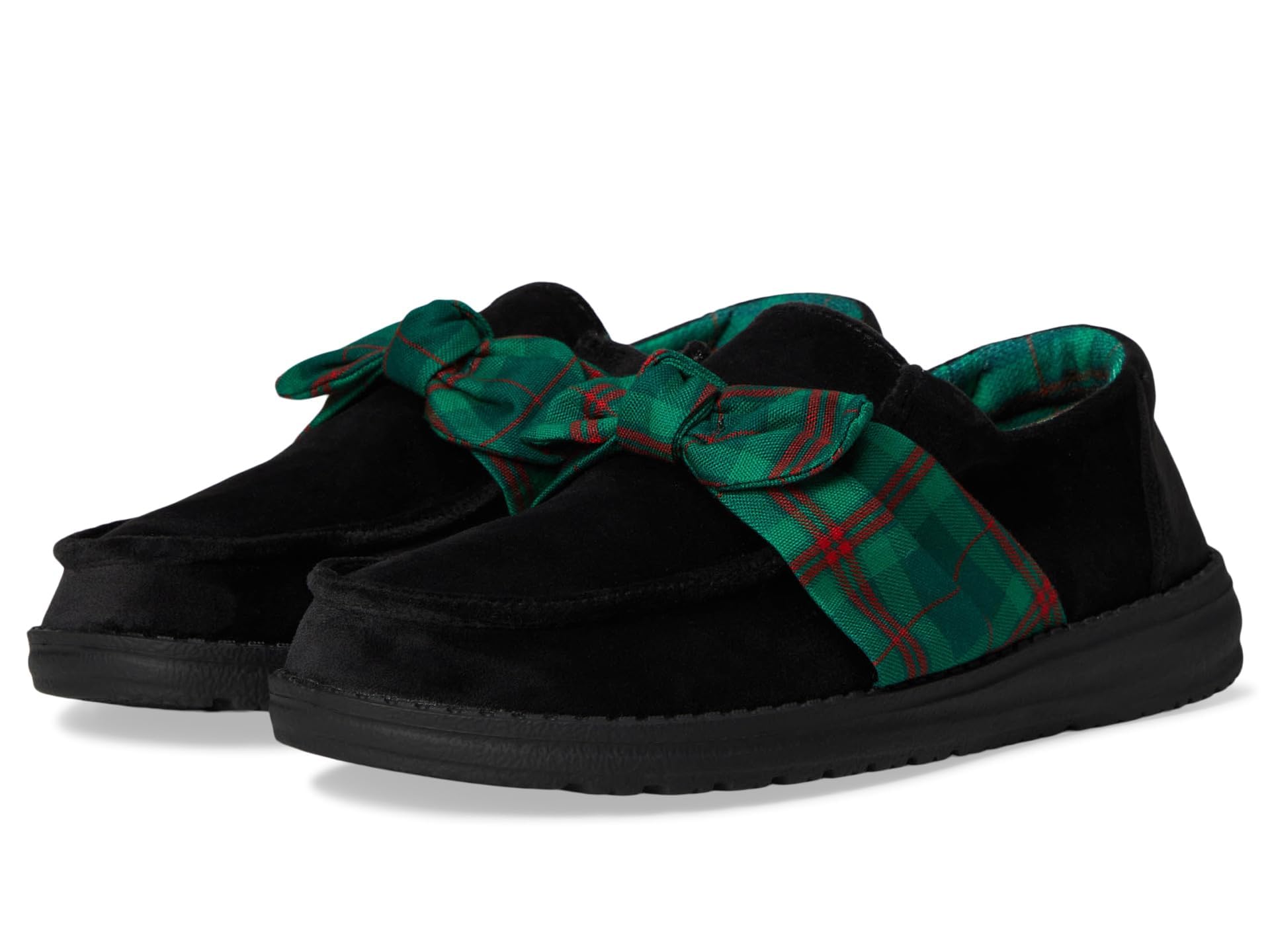 HEYDUDE Women's Wendy Bow Tartan Plaid Loafer