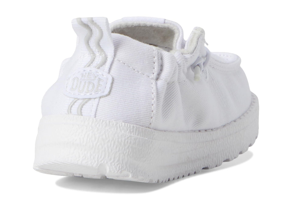 HEYDUDE Unisex, Lil Dudes (Infant/Toddler), White, 4, Medium