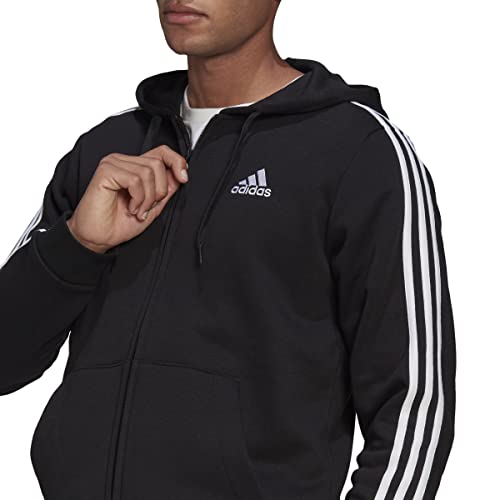 adidas mens Essentials 3-stripes Fleece Full Zip Hoodie