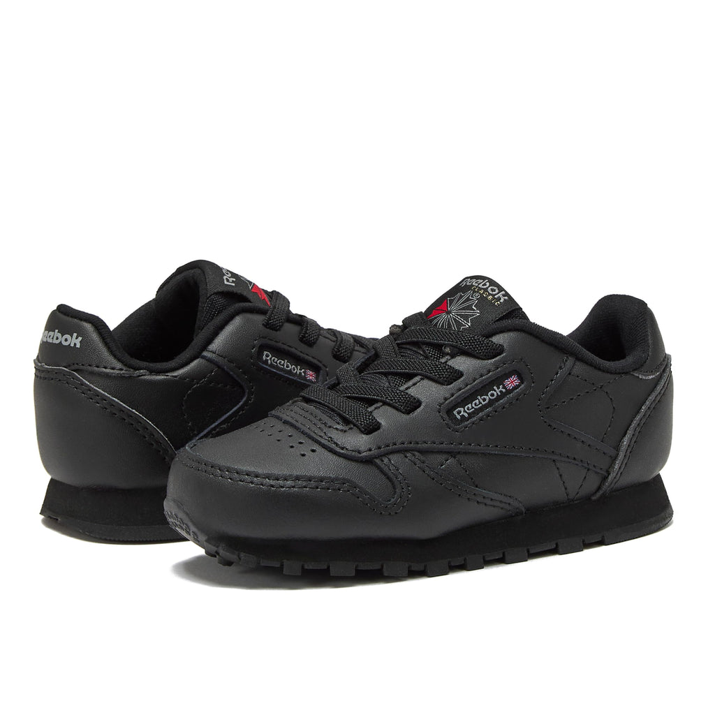 Reebok Classic Leather Girls & Boys Shoes for Kids, Toddler, Little Kid or Big Kid Sneakers, Black, 7.5 Toddler