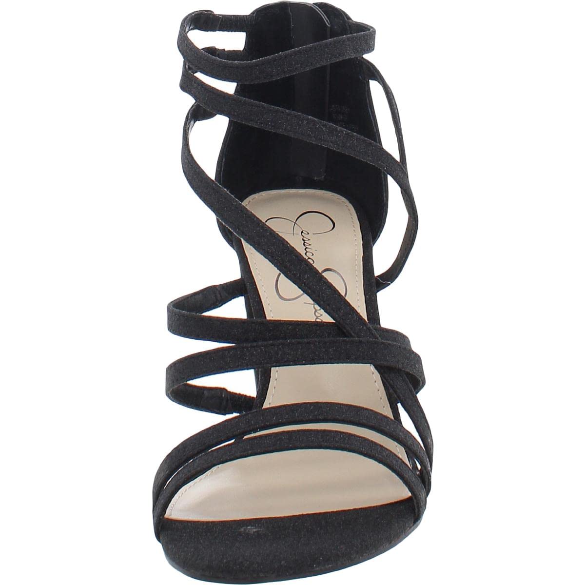 Jessica Simpson Stassey Women's Caged Faux Leather Back Zip Dress Sandals