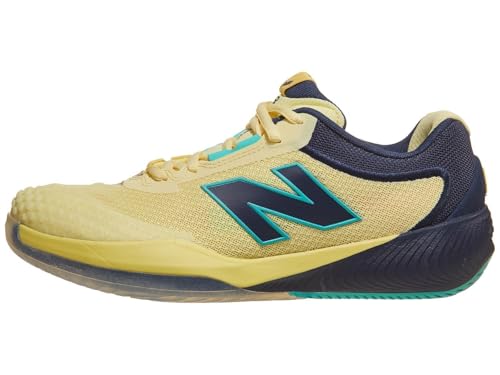 New Balance Women's FuelCell 996 V6 Tennis Shoe, Parchment/Nb Navy, 7 Wide
