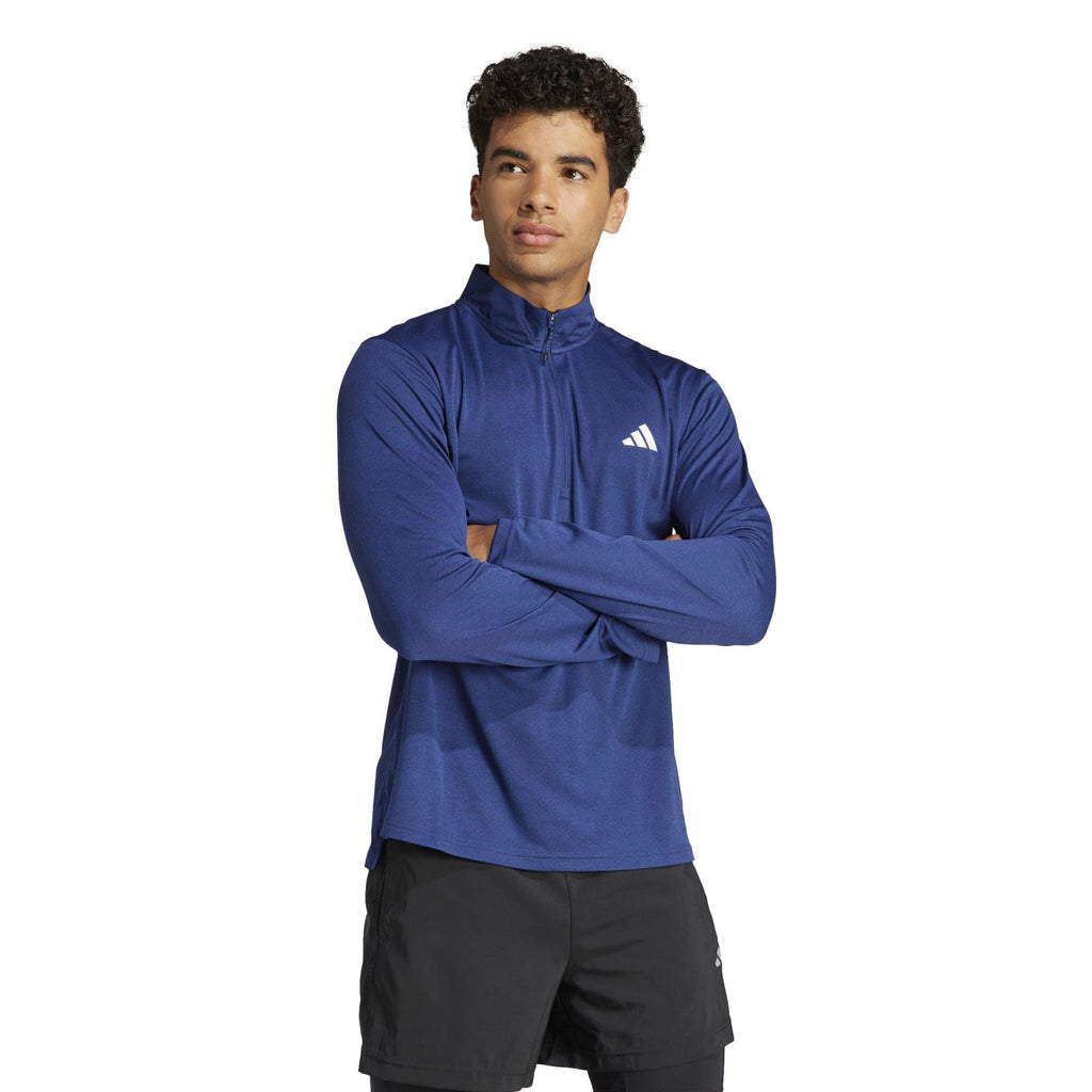 adidas Men's Train Essentials Quarter-Zip Long Sleeve T-Shirt