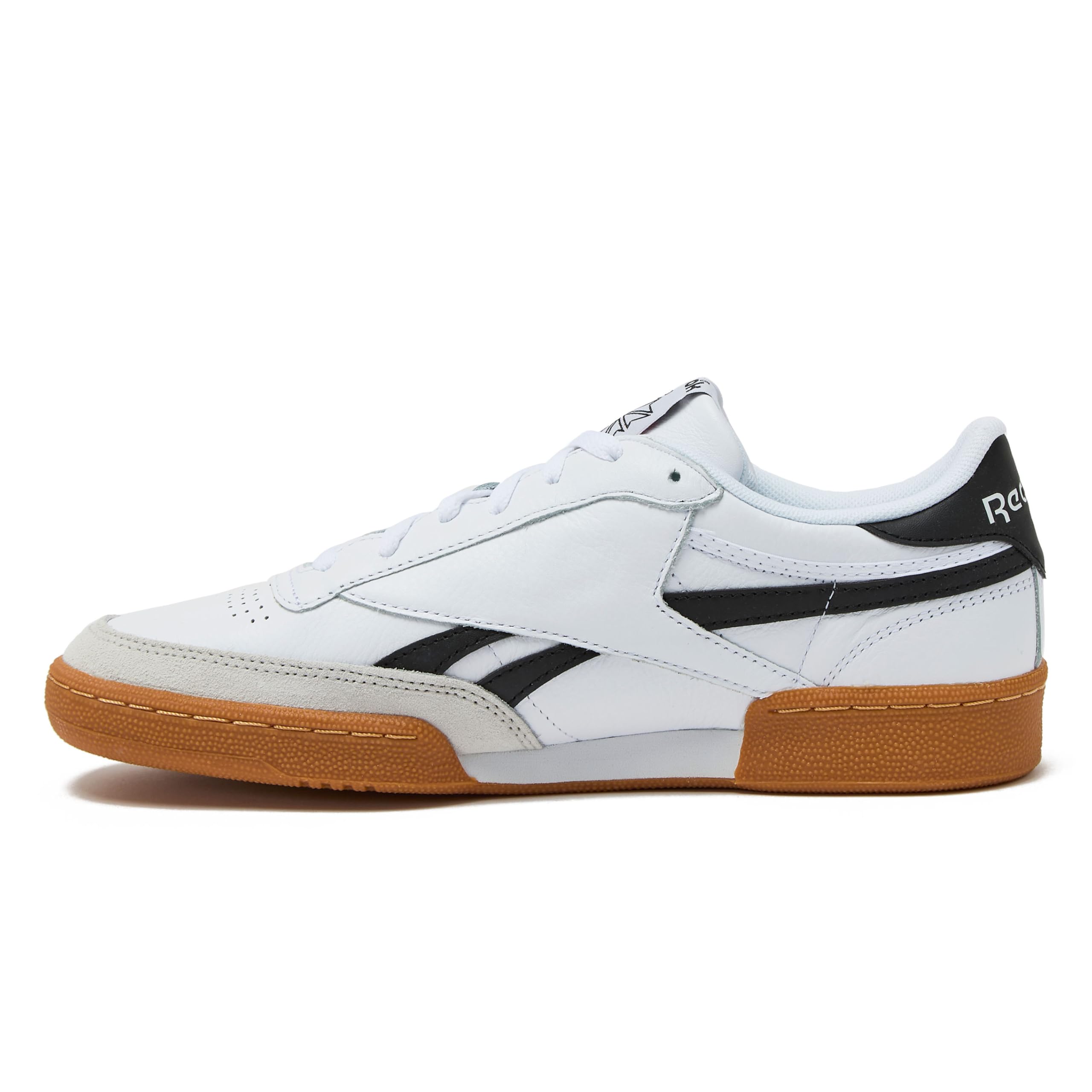 Reebok Club C Revenge Vintage Sneakers for Men - Casual Tennis Mens Shoes, White/Black/Gum, 7