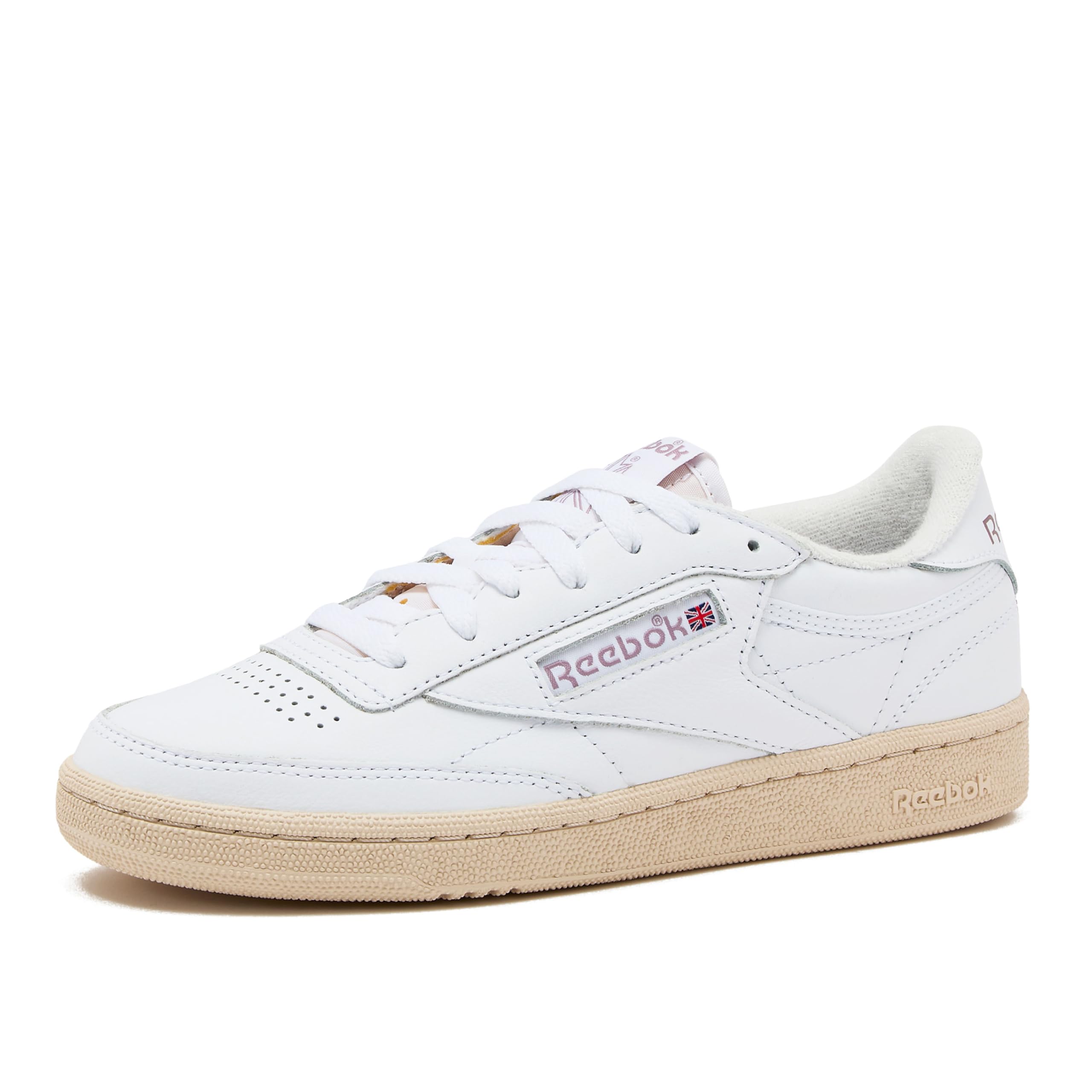 Reebok Club C 85 Vintage Tennis Sneakers for Women, Casual White Womens Shoes, Size 5 to 11 - White/Chalk/Infused Lilac, 11 Medium