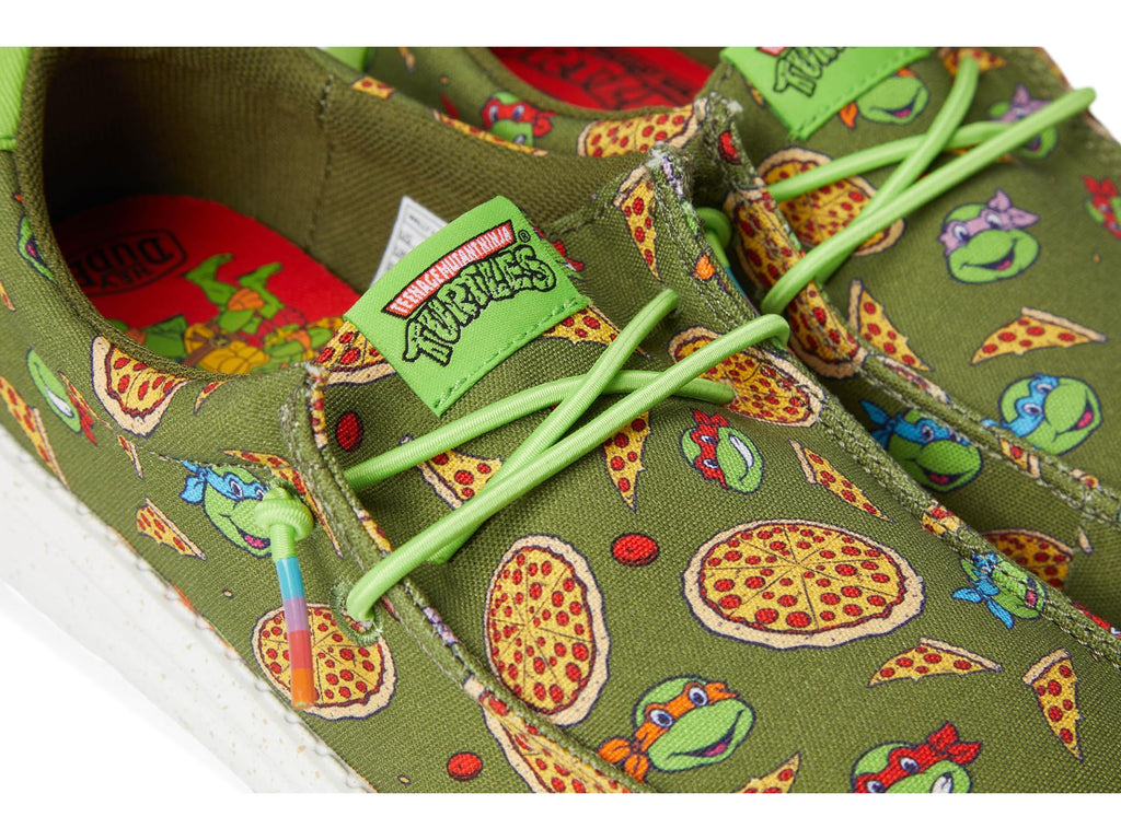 HEYDUDE Boy's Wally Teenage Mutant Ninja Turtle Pizza (Little Big Kid) Loafer