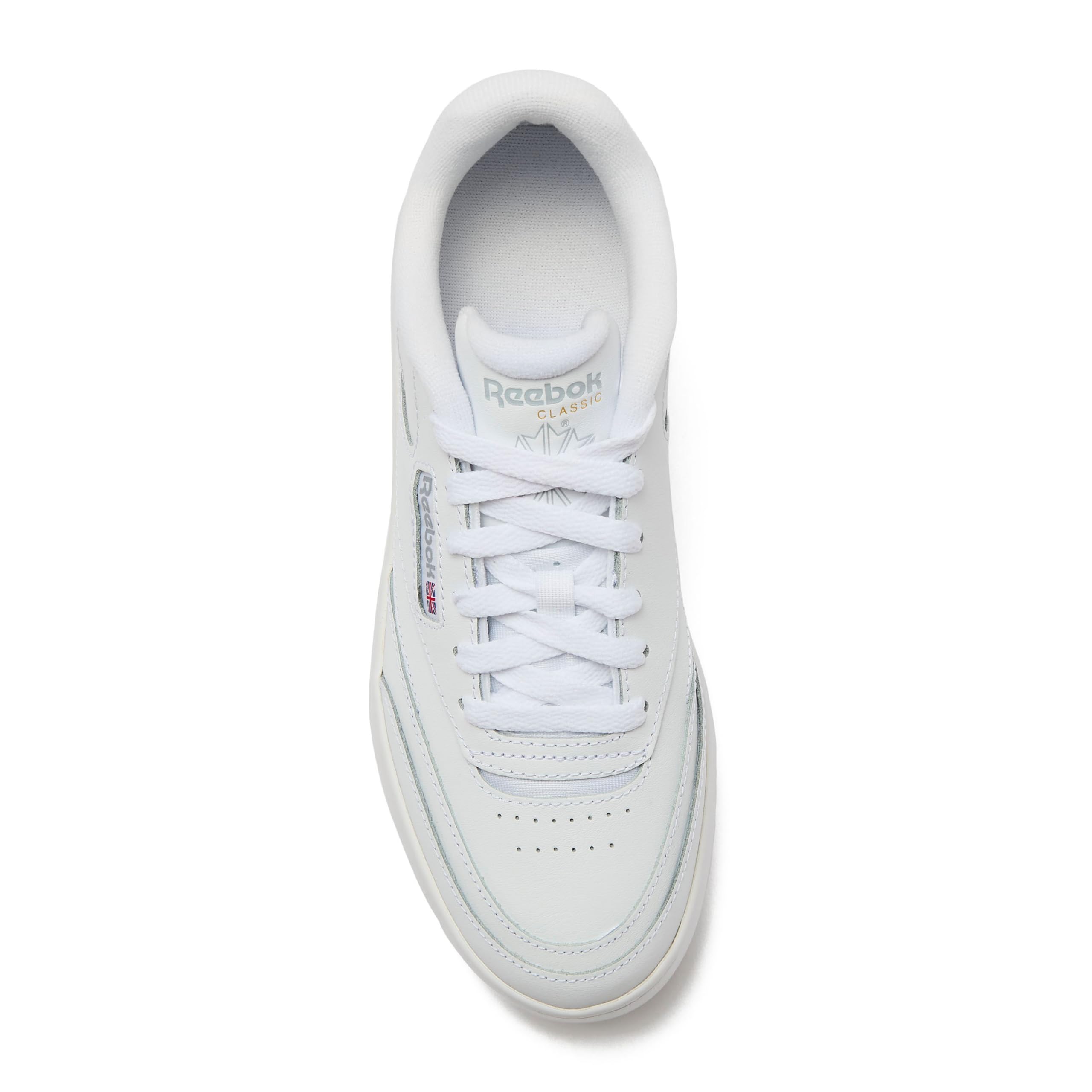 Reebok Club C Extra Platform Sneakers for Women, White Casual Tennis Women's Fashion Sneakers, Womens Shoes Size 5 to 11, Ftwwht/Ftwwht/Pugry3, 7.5 Medium