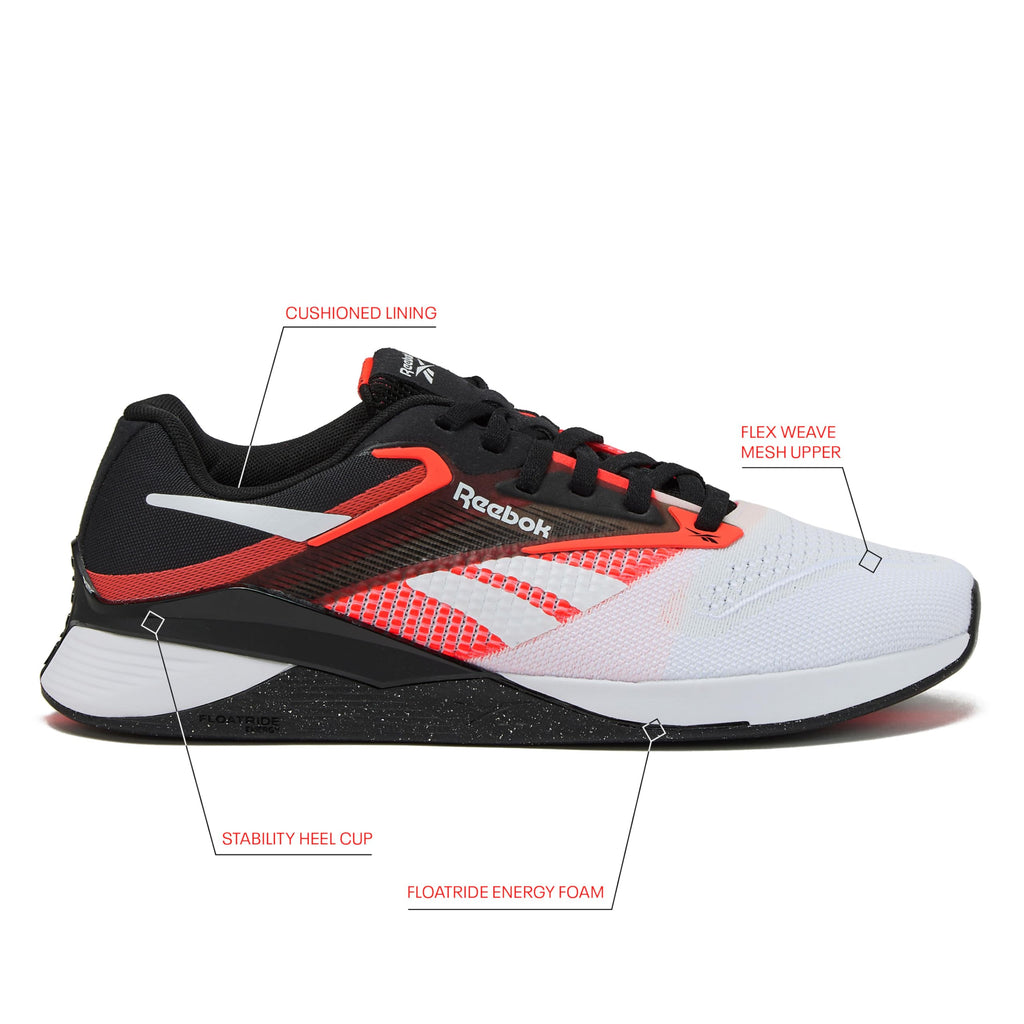 Reebok Nano X4 Mens Shoes, Cross Training Gym Sneakers for Men
