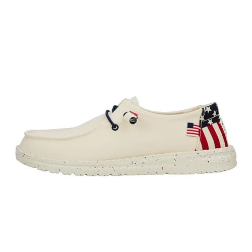 Hey Dude Wendy Americana Splatter, Women’s Shoes, Women’s Slip-on Loafers, Comfortable & Light-Weight