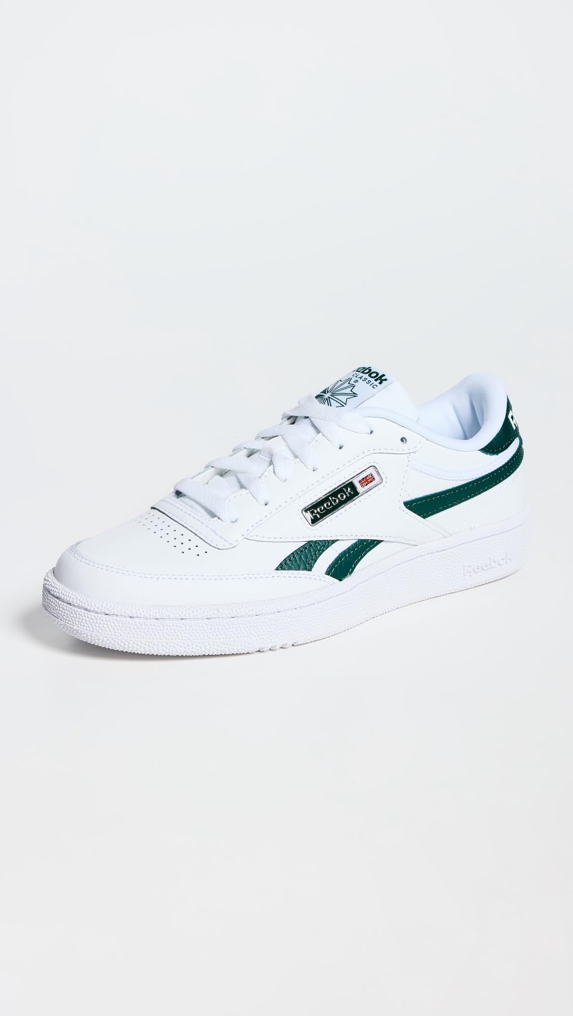 Reebok Unisex Club C Revenge Sneaker, White/Collegiate Green/White, 11.5 Women/10 Men