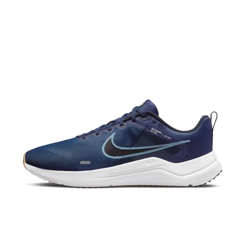 Nike Downshifter 12 Mens Running Trainers DD9293 Sneakers Shoes (UK 10 US 11 EU 45, Midnight Navy Worn Blue 400)