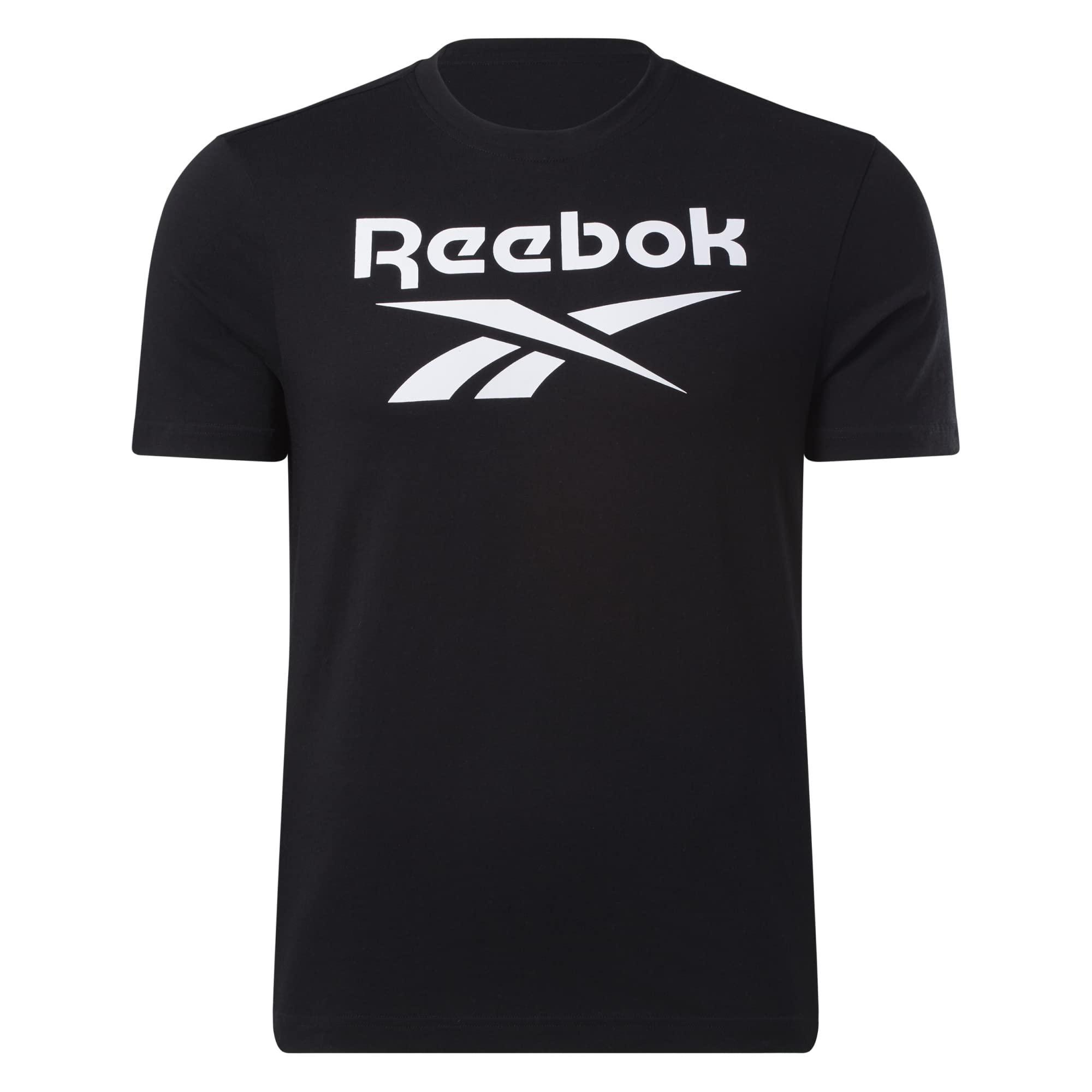 Reebok Men's Identity Big Stacked Logo Tee, Black, M